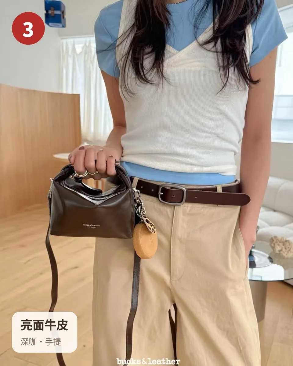 韓國 迷你按扣斜背包（6 色） 5